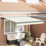 vidaXL Utfällbar markis Kräm 300 x 250 cm Tyg, Metall