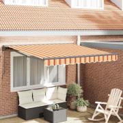 vidaXL Elektrisk Retraktabel Markis Gul och Orange 300x250 cm tyg