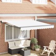vidaXL Markis Vit 3 x 2,5 m Polyester och metall