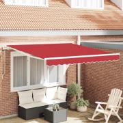 vidaXL Utfällbar markis 300 x 250 cm Röd