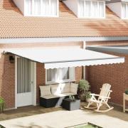 vidaXL Markis Vit 400 × 300 cm tyg