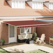 vidaXL Utfällbar markis orange och brun 450 × 300 cm tyg