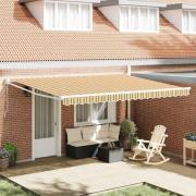 vidaXL Utfällbar markis Randig Flerfärgsdesign 450 × 300 cm