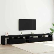 vidaXL TV-skåp 3 pcs Svart ek 290 x 36.5 x 40 cm Konstruerat trä