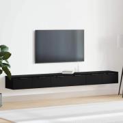 vidaXL Väggskåp 2 pcs Svart ek 102 x 30 x 20 cm Konstruerat trä