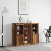 vidaXL Sideboard Gammalt trä 123 x 37 x 100 cm Konstruerat trä