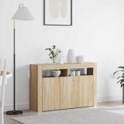 vidaXL Sideboard Sonoma ek 116 x 30 x 75 cm Konstruerat trä