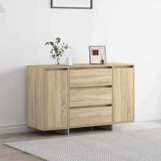 vidaXL Sideboard med låda Sonoma ek 120 x 41 x 75 cm Konstruerat trä
