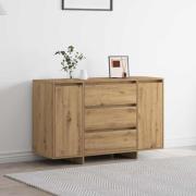 vidaXL Sideboard med låda artisan ek 120 x 41 x 75 cm Konstruerat trä