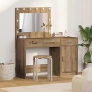 vidaXL Smyckebord med låda 2 pcs Brun 40 x 41 x 75 cm Konstruerat trä