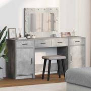 vidaXL Smyckebord med spegelbelysning 3 pcs Grå Konstruerat trä