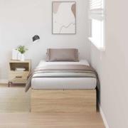 vidaXL Förvaringssängram Sonoma-ek 90 x 200 cm Konstruerat trä