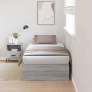 vidaXL Förvaringssängram Grå Sonoma 90 x 200 cm Konstruerat trä