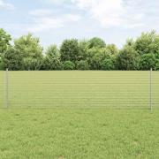 vidaXL Staket med stolpar Silver 0.6 x 10 m Stål