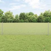 vidaXL Stängsel med stolpe Silver 0,6 x 50 m Stål