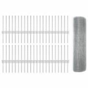 vidaXL Stängsel med stolpe Silver 0,4 x 100 m Stål