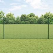 vidaXL Staket med stolpar Grön 1.2 x 50 m Stål