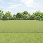 vidaXL Staket med stolpar Grå 1.4 x 10 m Stål