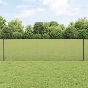 vidaXL Staket med stolpar Grå 0.6 x 100 m Stål