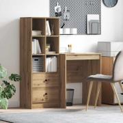 vidaXL Skrivbord med förvaring 2 pcs artisan ek 60 x 50 x 76 cm