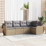 vidaXL Trädgårdsoffset Beige konstrotting