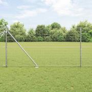 vidaXL Stängselstolpe 52 pcs Silver 3.2 x 3.2 x 160 cm Stål