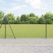 vidaXL Stängselstolpe 52 pcs Silver 3.2 x 3.2 x 140 cm Stål