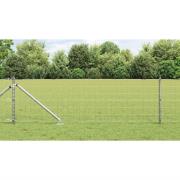 vidaXL Staket med stolpar Silver 0.6 x 10 m Stål