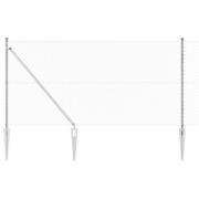 vidaXL Kedjestängsel med stolpar Silver 1.2 x 10 m Stål