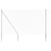 vidaXL Stängselstolpe Silver 10 x 1,6 m (40 x 40 mm nät) Stål