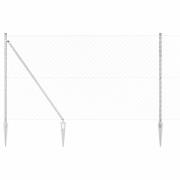 vidaXL Kedjestängsel med stolpar Silver 1.5 x 10 m Stål