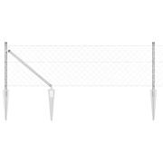 vidaXL Kedjestängsel med stolpar Silver 0.4 x 25 m Stål