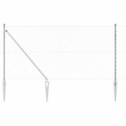 vidaXL Stängselstolpe Silver 25 x 1,2 m (60 x 60 mm nät) Stål