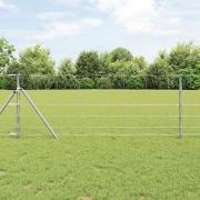 vidaXL Stängsel för åker / äng Silver 25 x 0.8 m Galvaniserat stål