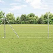 vidaXL Stängsel för åker / äng Silver 25 x 1.4 m Galvaniserat stål