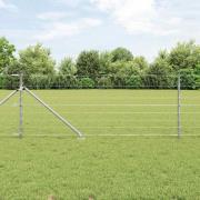 vidaXL Stängsel för åker / äng Silver 25 x 0.8 m Galvaniserat stål