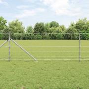 vidaXL Stängsel för åker / äng Silver 50 x 0.8 m Galvaniserat stål