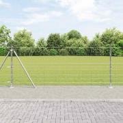vidaXL Stängsel för åker / äng Silver 25 x 1 m Galvaniserat stål