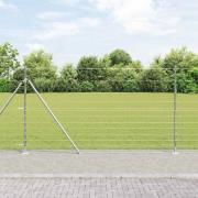 vidaXL Stängsel för åker / äng Silver 25 x 1.4 m Galvaniserat stål