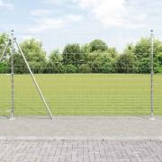 vidaXL Stängsel för åker / äng Silver 25 x 1.5 m Galvaniserat stål