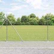 vidaXL Stängsel för åker / äng Silver 25 x 1.6 m Galvaniserat stål