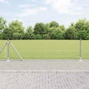 vidaXL Staket med stolpar Silver 0.5 x 100 m Stål