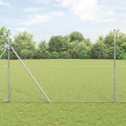 vidaXL Staket med stolpar Silver 1.6 x 100 m PVC-belagd stål