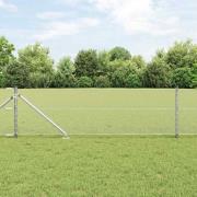 vidaXL Stängselstolpe Silver 50 x 0,6 m (13 mm nät) Stål