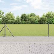 vidaXL Staket med stolpar Grå 0.6 x 10 m PVC-belagd stål