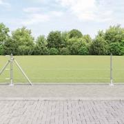 vidaXL Staket med stolpar Silver 0.6 x 10 m PVC-belagd stål