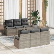 vidaXL Trädgårdsoffset Manuell 7 pcs Ljusgrå, Mörkgrå 55 x 55 x 37 cm
