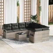 vidaXL Trädgårdsoffset Manuell 9 pcs Ljusgrå, Mörkgrå 55 x 55 x 37 cm