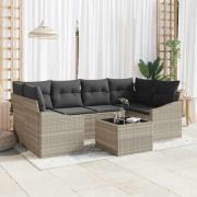 vidaXL Trädgårdsoffset Manuell 7 pcs Ljusgrå, Mörkgrå 55 x 55 x 37 cm
