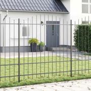vidaXL Trädgårdsstängsel Grå 340 x 175 cm